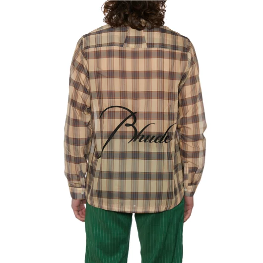 RHUDE CAMICIA LOGO IN MISTO COTONE