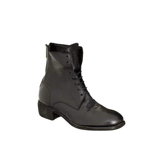 GUIDI STIVALE ALLACCIATO IN PELLE CON ZIP