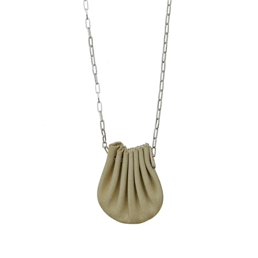 M.A+ COLLANA IN ARGENTO MINI SHELL POUCH