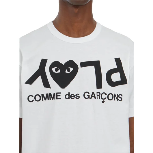 COMME DES GARCONS PLAY T-SHIRT LOGO IN COTONE