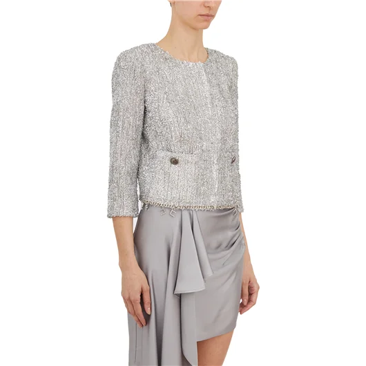 ELISABETTA FRANCHI GIACCA IN TWEED LUREX