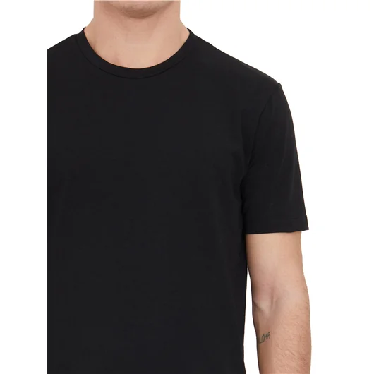 DANIELE ALESSANDRINI T-SHIRT GIROCOLLO IN COTONE STRETCH