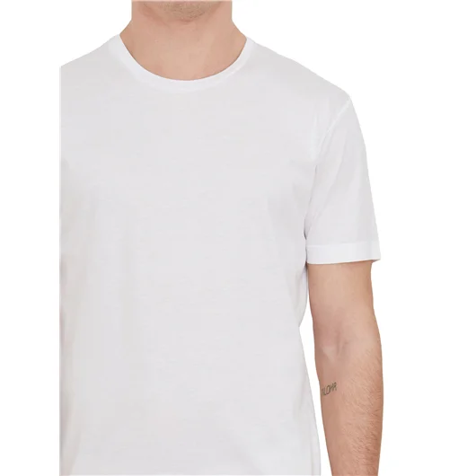 DANIELE ALESSANDRINI T-SHIRT GIROCOLLO IN COTONE STRETCH