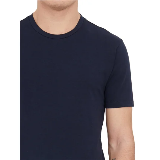 DANIELE ALESSANDRINI T-SHIRT GIROCOLLO IN COTONE STRETCH