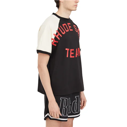 RHUDE T-SHIRT OIL CORP RAGLAN