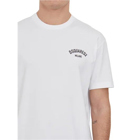 DSQUARED T-SHIRT LOGO IN COTONE