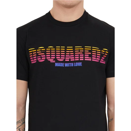 DSQUARED T-SHIRT LOGO IN COTONE