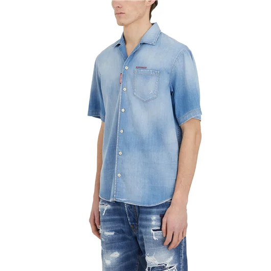 DSQUARED CAMICIA BOWLING IN DENIM