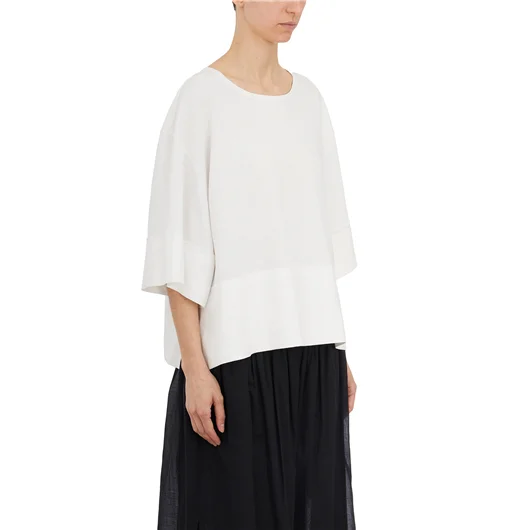 NU BLUSA GIROCOLLO IN COTONE