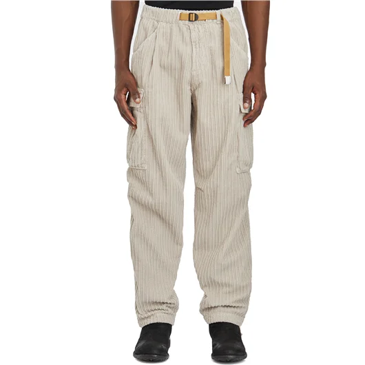 WHITE SAND PANTALONE CARGO IN VELLUTO