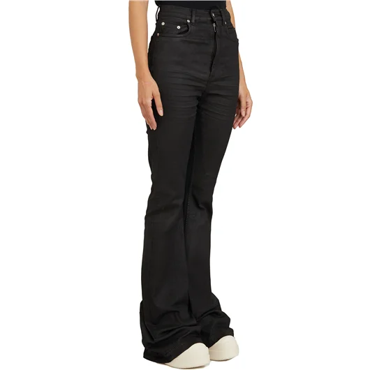 RICK OWENS DRKSHDW PANTALONI IN DENIM BOLAN BOOTCUT BLACK