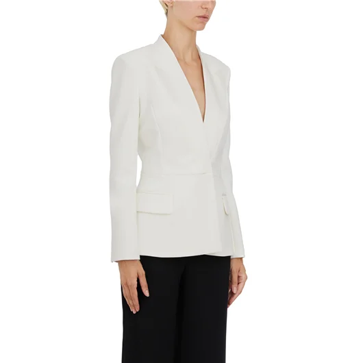 ELISABETTA FRANCHI BLAZER DOPPIO PETTO CON REVER IN RASO