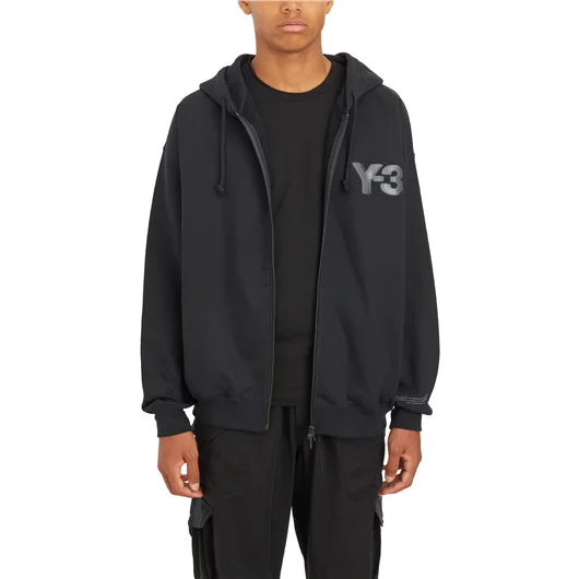 Y-3 FELPA ZIP E CAPPUCCIO LOGO