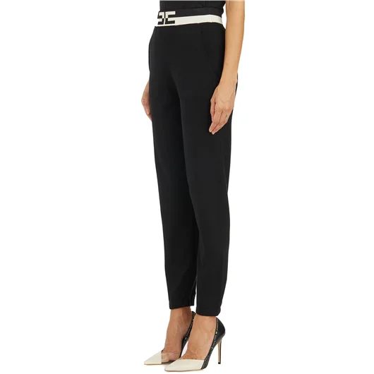 ELISABETTA FRANCHI PANTALONE JOGGER IN VISCOSA