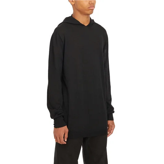 RICK OWENS MAGLIA OVERSIZED CON CAPPUCCIO BLACK