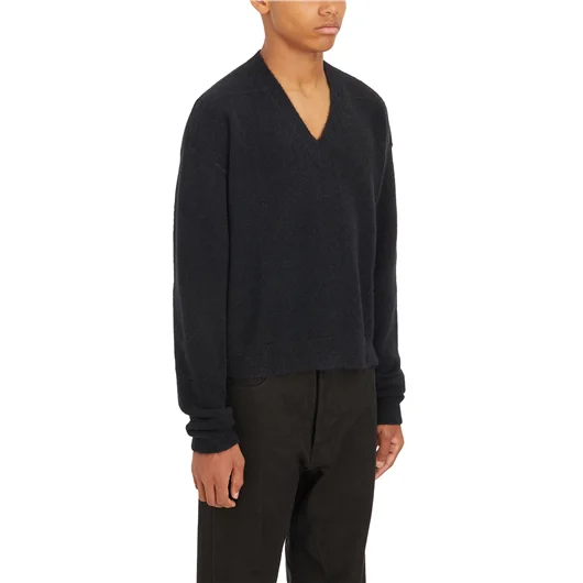 RICK OWENS MAGLIA TOMMY SCOLLO A V BLACK