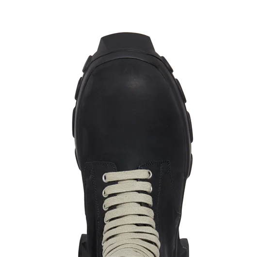 RICK OWENS STIVALI IN PELLE ARMY TRACTOR BLACK