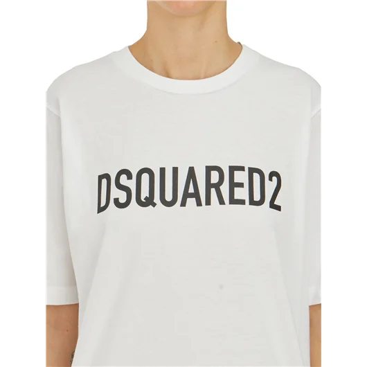 DSQUARED T-SHIRT LOGO IN COTONE