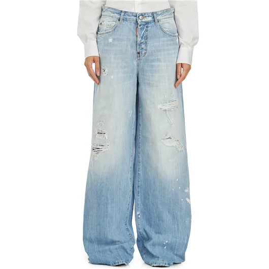 DSQUARED PANTALONE IN DENIM TRAVELLER