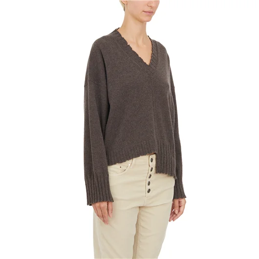 SERIENUMERICA MAGLIA IN CASHMERE SCOLLO A V