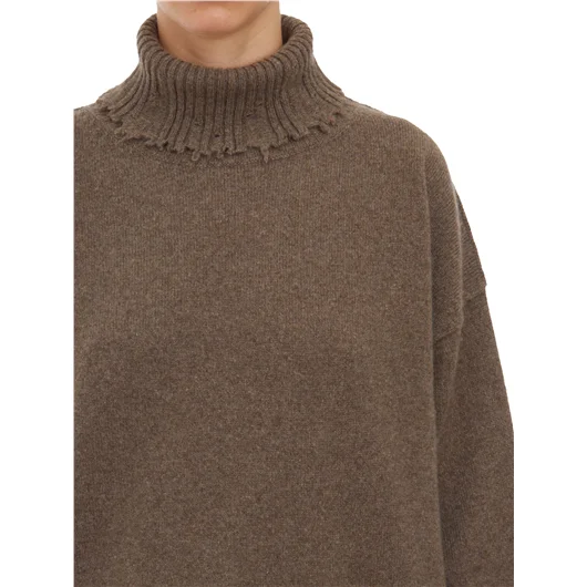 UMA WANG MAGLIONE COLLO ALTO IN CASHMERE